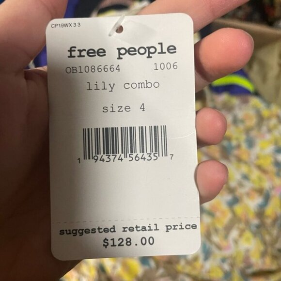 Free People Women's Yellow Floral Mini Dress New with tags - Picture 13 of 13